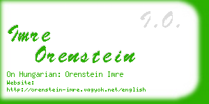 imre orenstein business card
